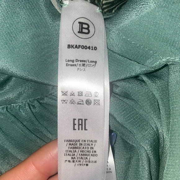 NWT XS Balmain Sunset Print Silk Maxi Cover-Up Dress - Picture 8 of 9